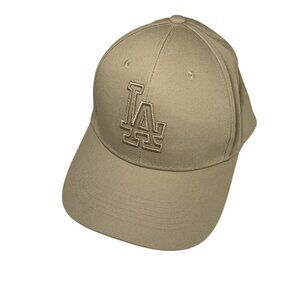 MLB Los Angeles Dodgers Mens Gold Beige Baseball Hat Adjustable One Size